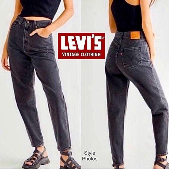 Vintage Levi’s 550 relaxed fit tapered legs black jeans - Picture 1 of 9